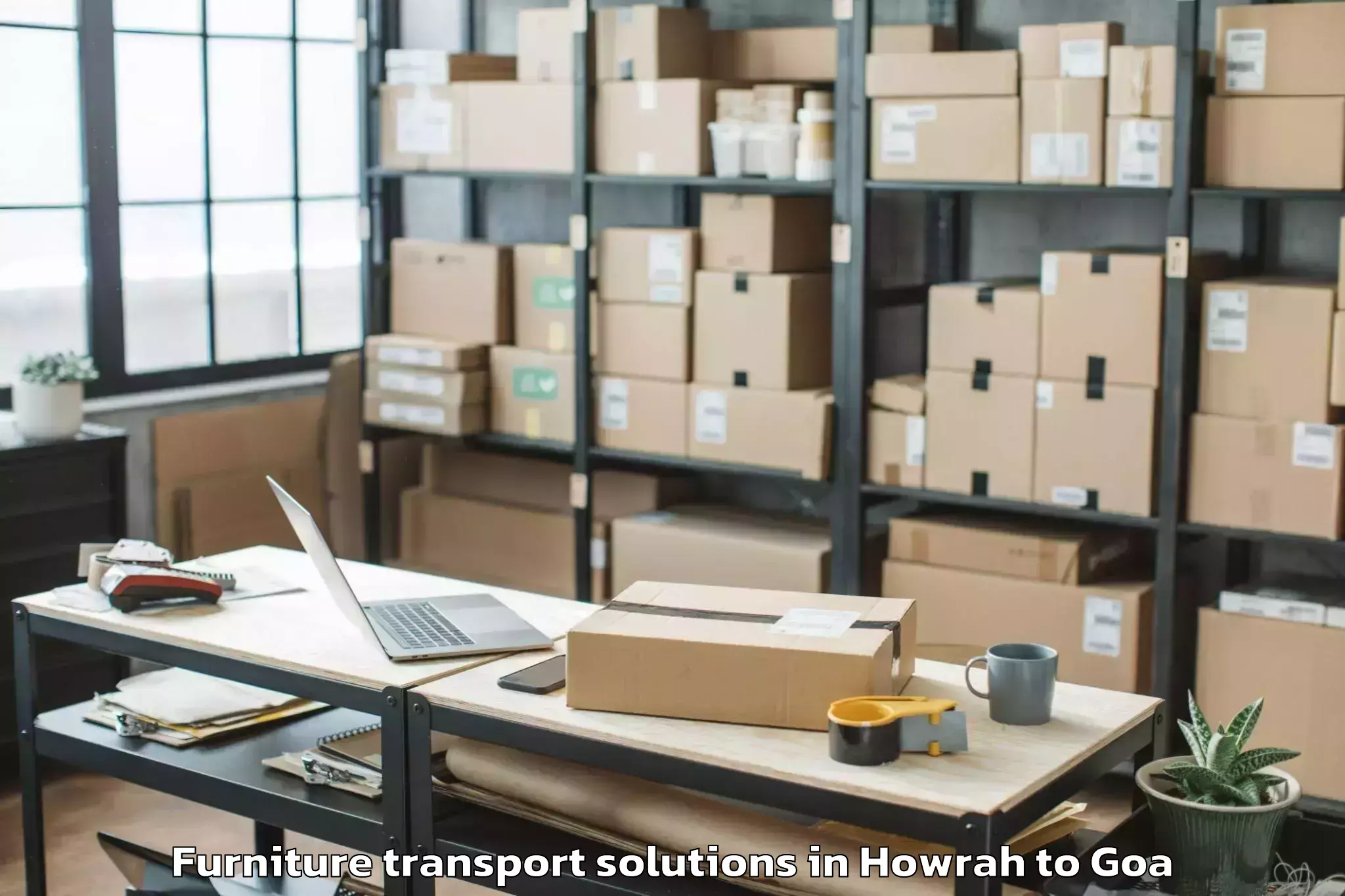 Trusted Howrah to Navelim Furniture Transport Solutions